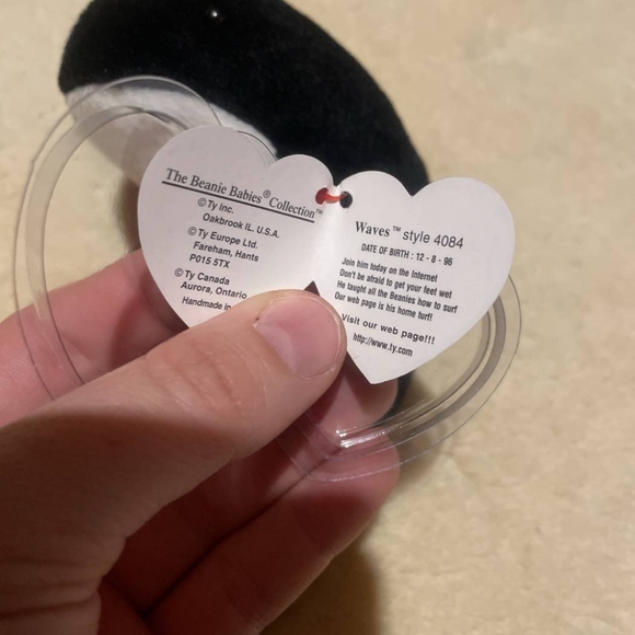 Ty Beanie Baby Waves Original Rare - Picture 4 of 4